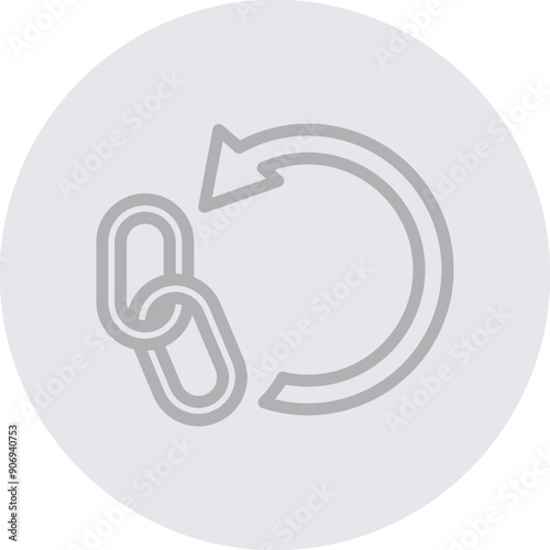 Backlinks Vector Line Grey Circle Grey
