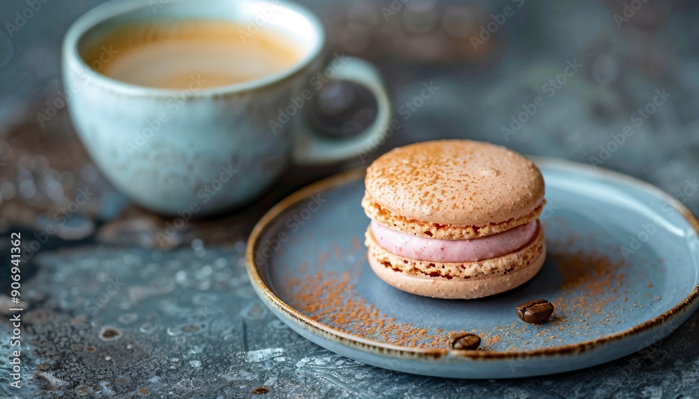 a plate with a sandwich and a cup of coffee a plate with a sandwich and a cup of coffee