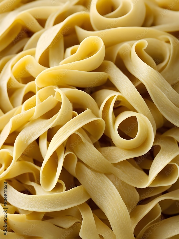 close up of fettuccine pasta close up of fettuccine pasta