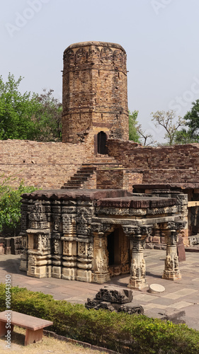 India, Madhya Pradesh, Morena, Ruins of Ancient Survaya ki Garhi, 10th Century Monument, Lord Shiva Temple. photo