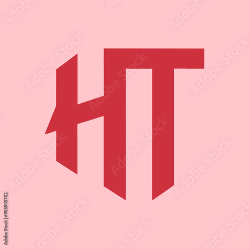 HT letter logo Creative Design. HT monogram Logo Unique Concept Vector. HT creative modern flat abstract initials letter logo. 