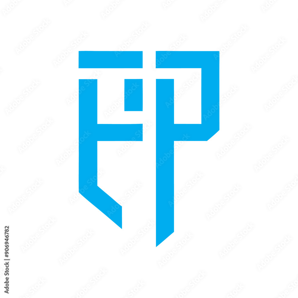 Fototapeta premium FP letter logo Creative Design. FP monogram Logo Unique Concept Vector. FP creative modern flat abstract initials letter logo.