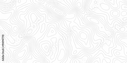 Vector diagonal topography wave line vector grid map. white wave line geography landscape Topo contour map on white background. Geographic mountain relief diagram line wave carve pattern.