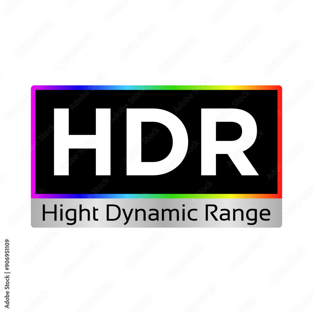 HDR - High Dynamic Range Symbol Template vector HDR - High Dynamic Range Symbol Template vector