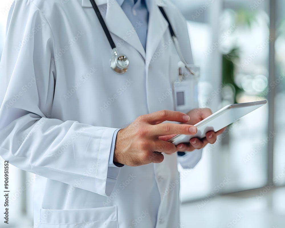 Doctor Technology Healthcare Innovation Medical Professional Using Tablet. AI Generated Doctor Technology Healthcare Innovation Medical Professional Using Tablet. AI Generated