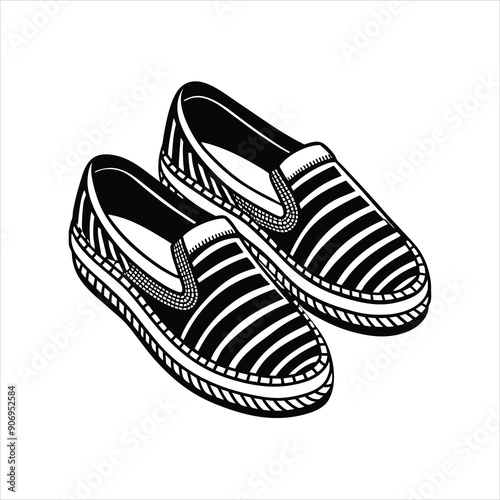 Espadrilles black vector