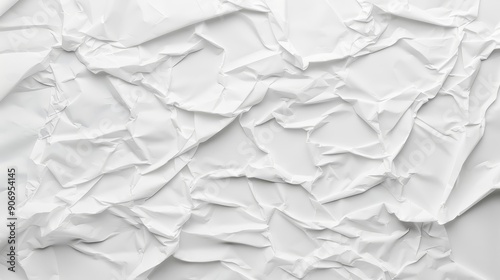 Wallpaper Mural A white piece of paper with a lot of wrinkles and creases Torontodigital.ca