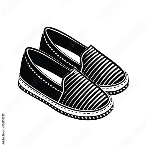 Espadrilles black vector