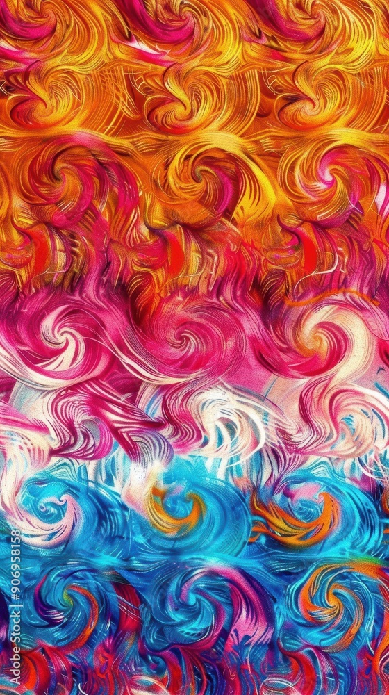 Vibrant Swirls of Color in Abstract Art Vibrant Swirls of Color in Abstract Art