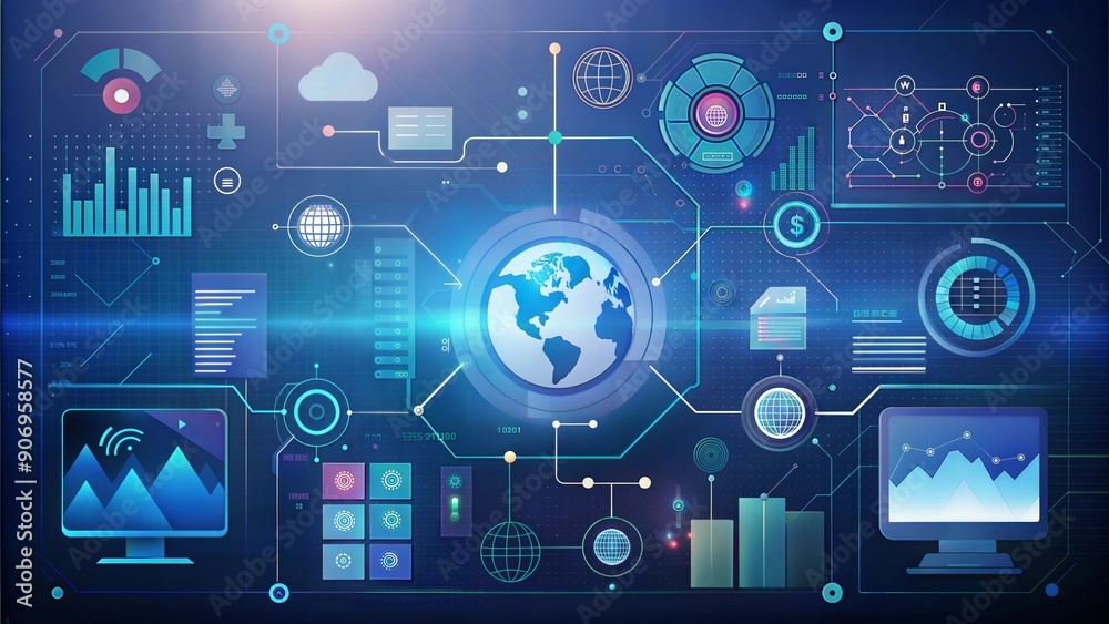 data technology background data technology background