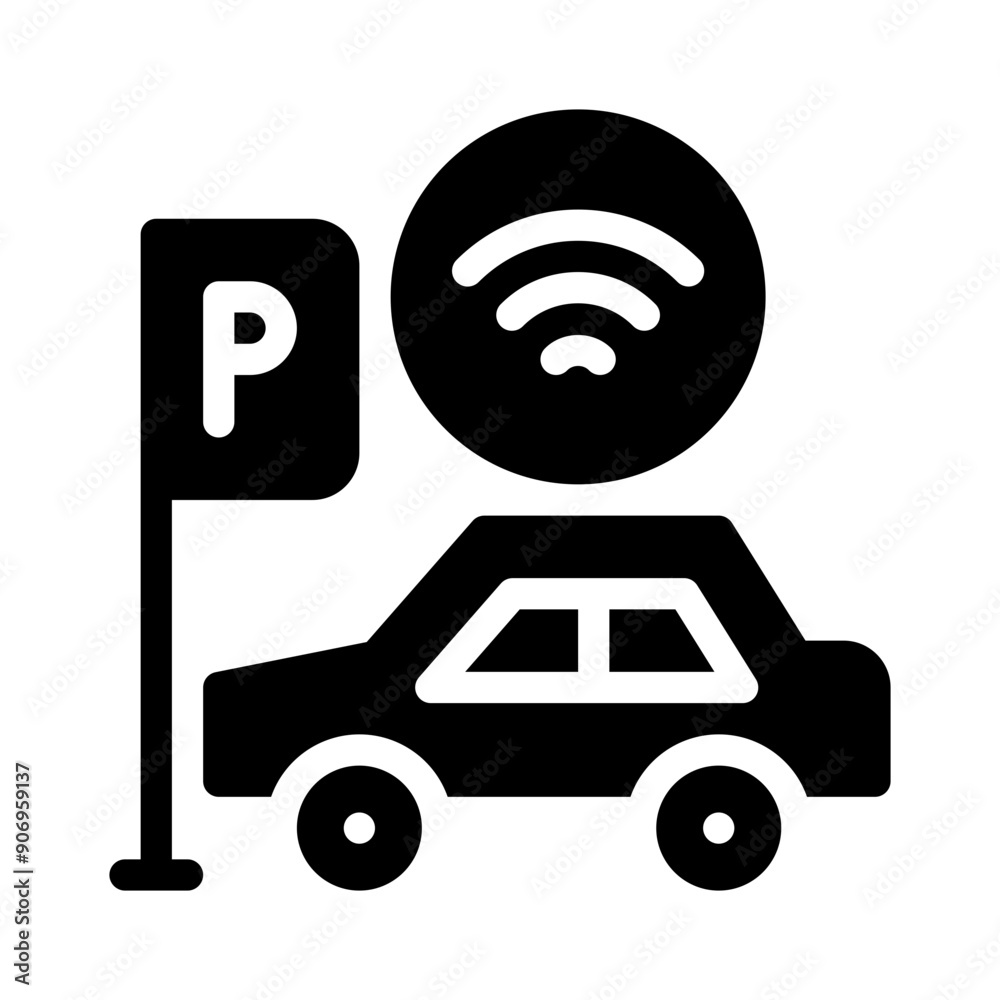 parking glyph icon