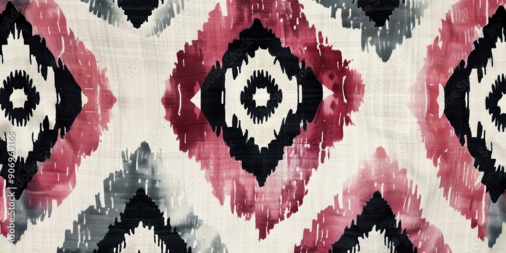 Abstract Fabric Pattern with Diamonds in Bold Colors Abstract Fabric Pattern with Diamonds in Bold Colors