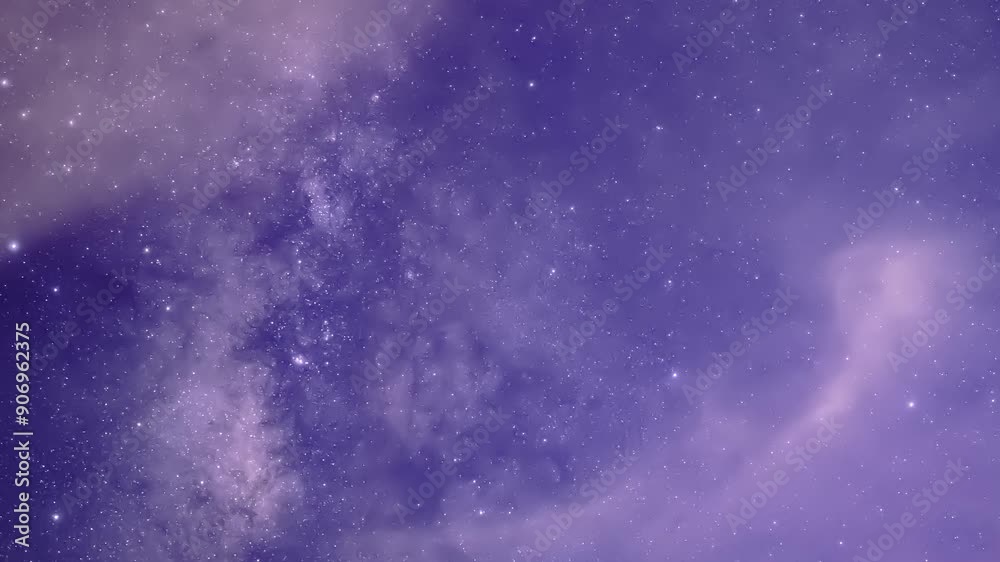 The night sky is filled with countless stars and the Milky Way ...