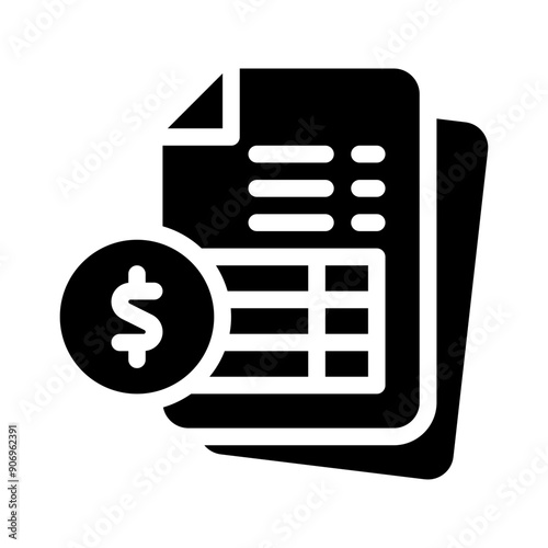 receipt glyph icon
