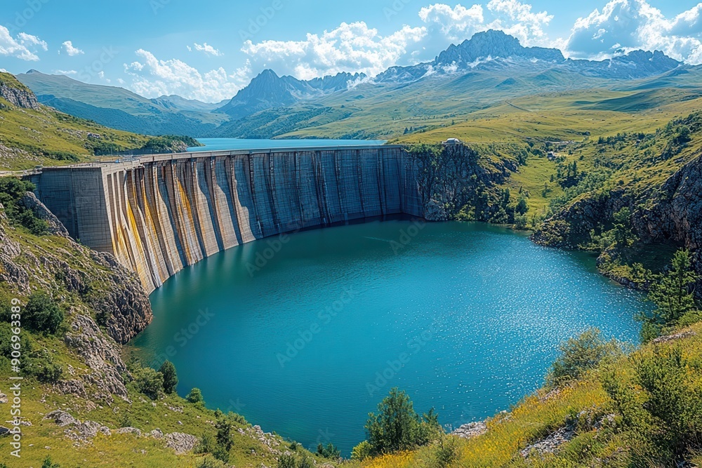 Dam in the Mountains. Dam in the Mountains.