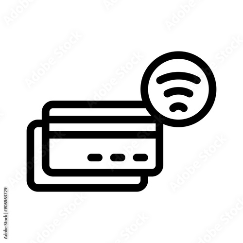 contactless line icon
