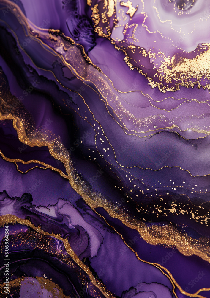 exquisite abstract design featuring rich purple and gold hues, elegant textures and subtle patterns, generous open space in the center for wedding details, high resolution exquisite abstract design featuring rich purple and gold hues, elegant textures and subtle patterns, generous open space in the center for wedding details, high resolution