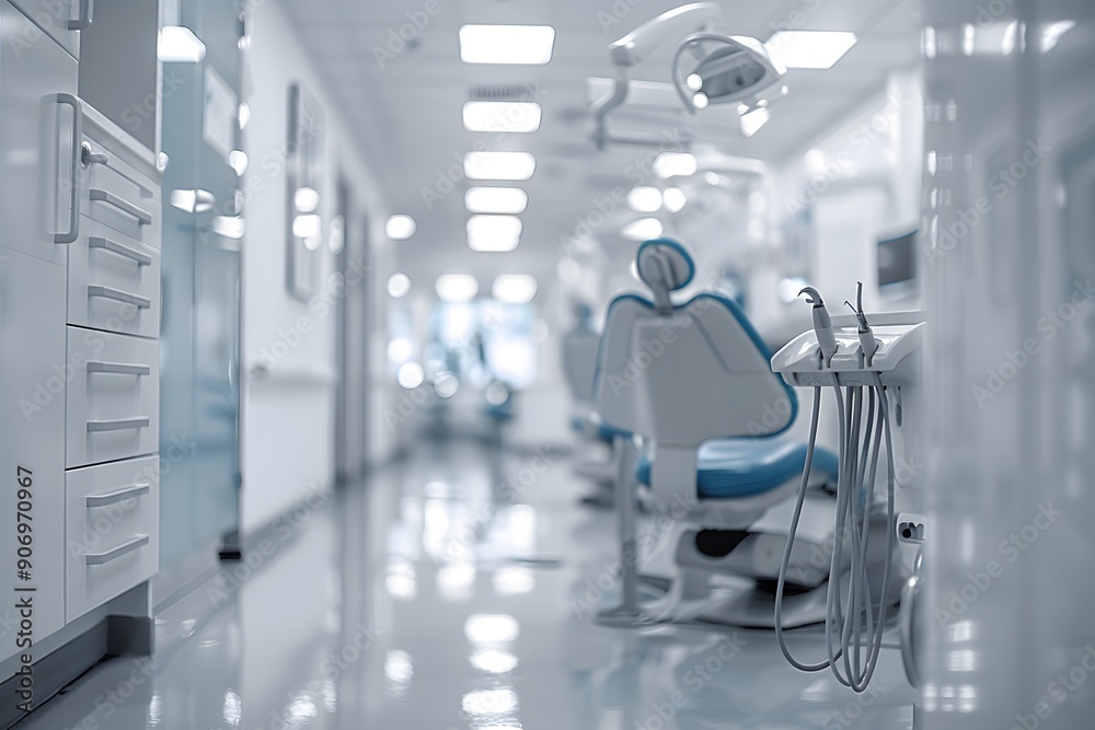 Modern Dental Clinic Interior with Equipment and Treatment Chairs Modern Dental Clinic Interior with Equipment and Treatment Chairs