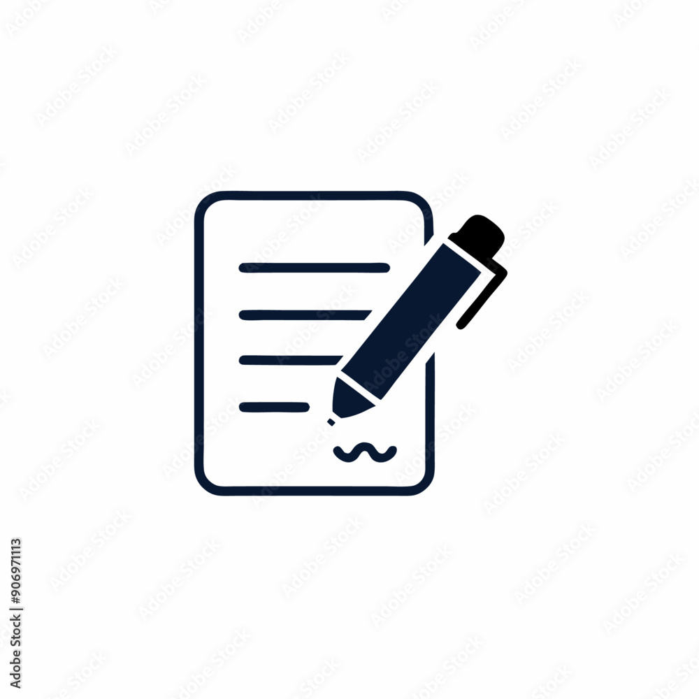 A notepad sign with pen vector illustration, isolated white background (19) A notepad sign with pen vector illustration, isolated white background (19)