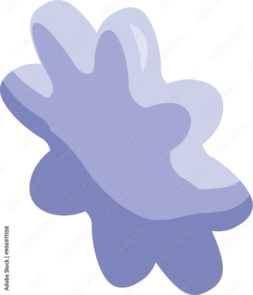 Abstract purple shape spreading on a white background Abstract purple shape spreading on a white background