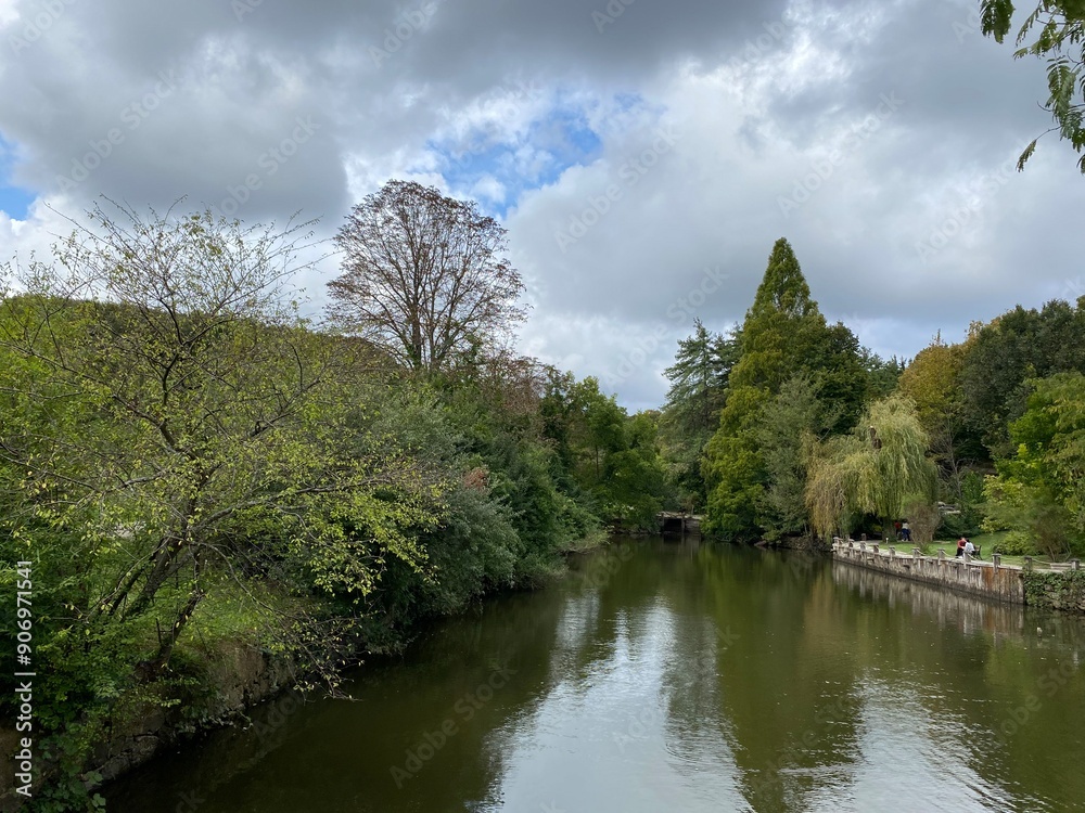 landscape with river and trees landscape with river and trees
