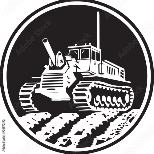 CRAWLER CARRIER in cartoon, doodle style . Image for t-shirt, web, mobile apps and ui. Isolated 2d vector illustration in logo, icon, sketch style, Eps 10, black and white. AI Generative