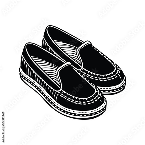 Espadrilles black vector