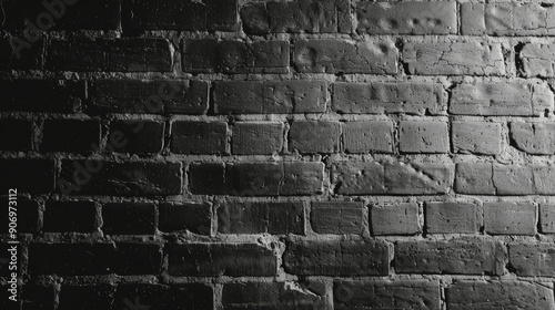 Black Painted Brick Wall With Subtle Texture and Lighting
