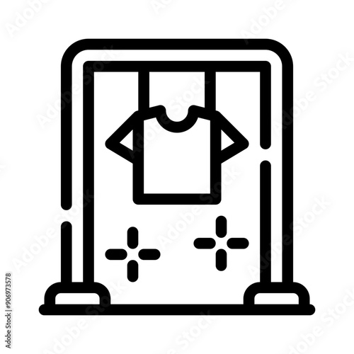 dry cleaning line icon