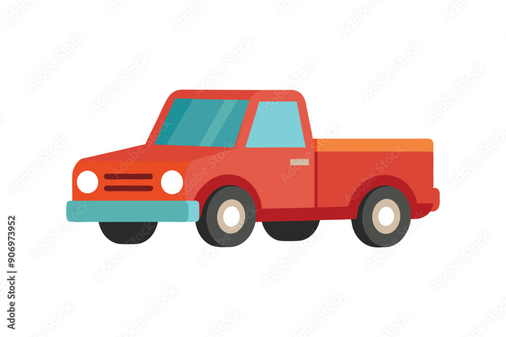 cartoon pickup truck vector art illustration cartoon pickup truck vector art illustration