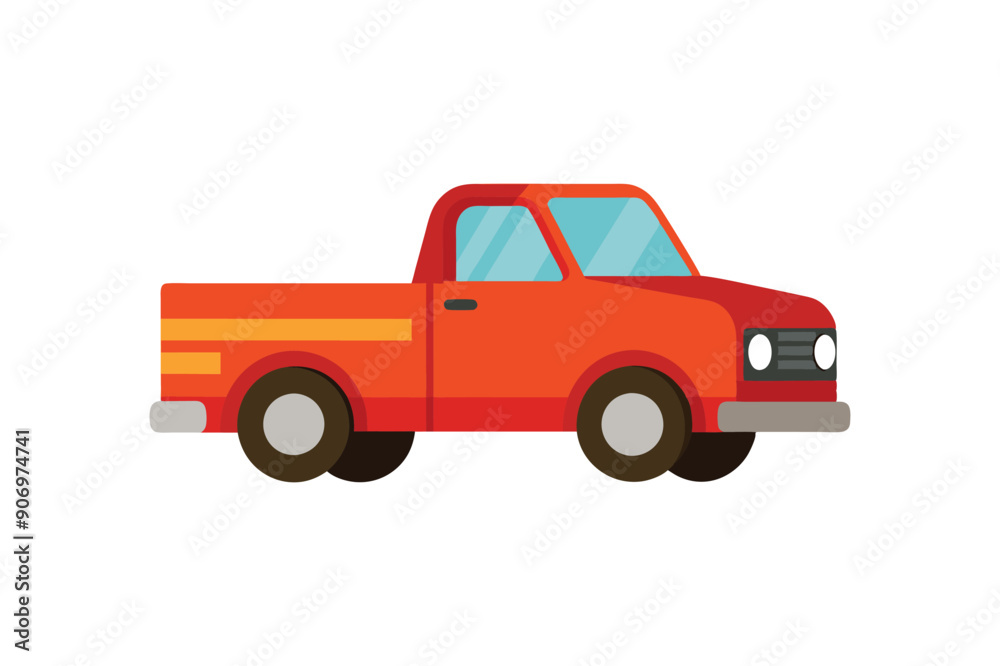 cartoon pickup truck vector art illustration cartoon pickup truck vector art illustration