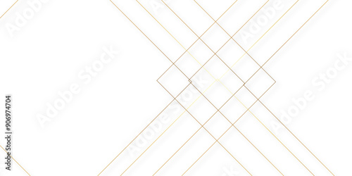 Abstract industrial Design random lines gold on white background. Geometric seamless minimalist pattern with straight lines design. luxury gold geometric random chaotic lines.squares and triangle line