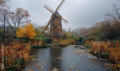 The Brixton Windmill stands in London, England, UK. photo