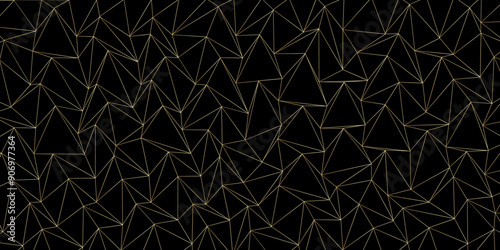 Abstract elegant background golden line texture. Abstract golden geometric overlapping hexagon pattern abstract futuristic background design. data concept, poster, flyer, wallpaper vector illustration