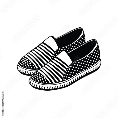 Espadrilles black vector