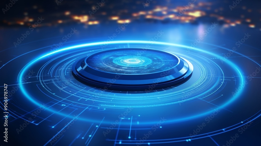 Futuristic Blue Holographic Interfaces. Futuristic Blue Holographic Interfaces.