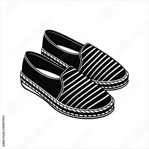 Espadrilles black vector