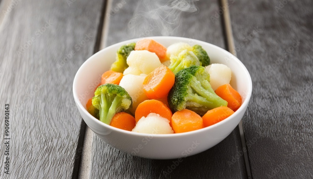 Freshly cooked steamed vegetables with their vibrant colors and delicious flavors. Perfect for vegetarians and veg lovers who enjoy healthy, gourmet meals