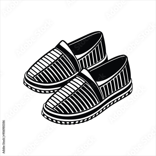 Espadrilles black vector