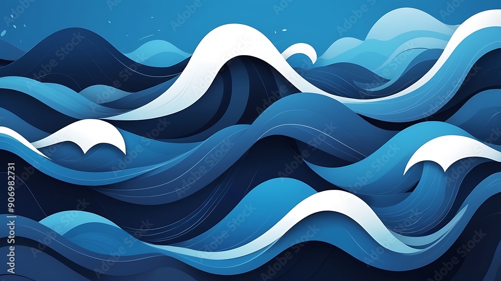 Fototapeta premium waves abstract banner design. Elegant wavy