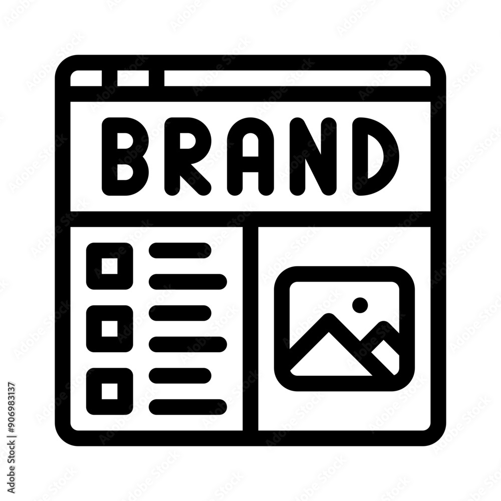 branding line icon branding line icon