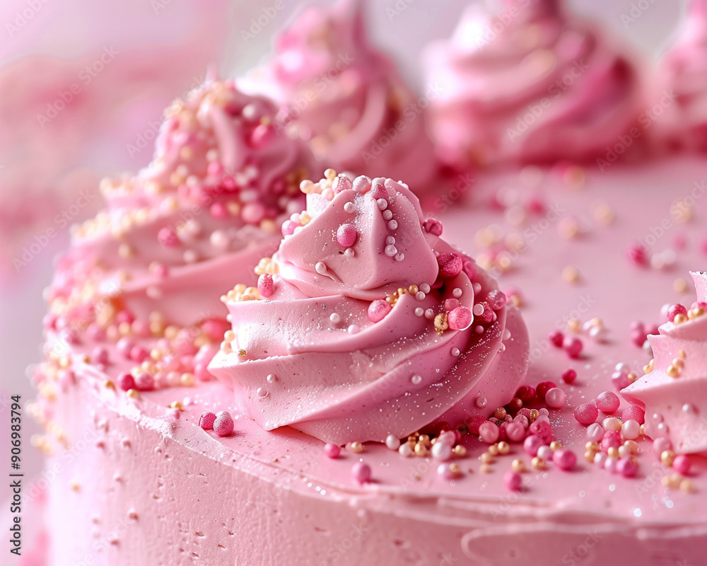 ai generated picture of a pink cake ai generated picture of a pink cake