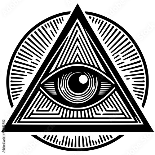 Illuminati symbol silhouette
