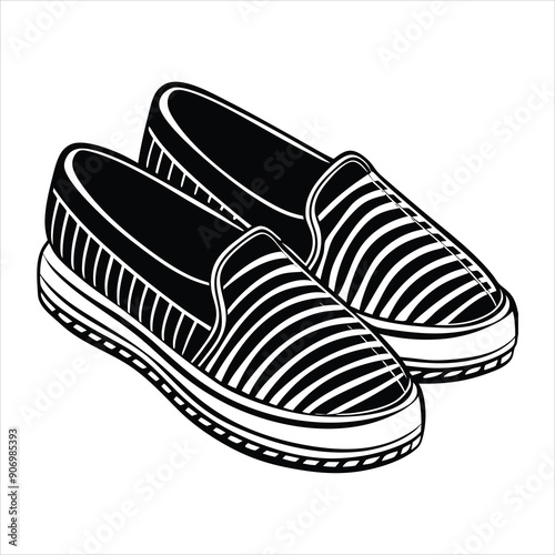 Espadrilles black vector
