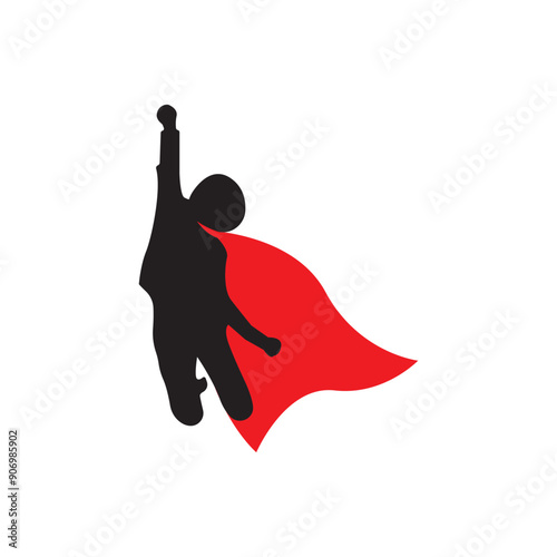 Child hero logo icon design,vector illustration
