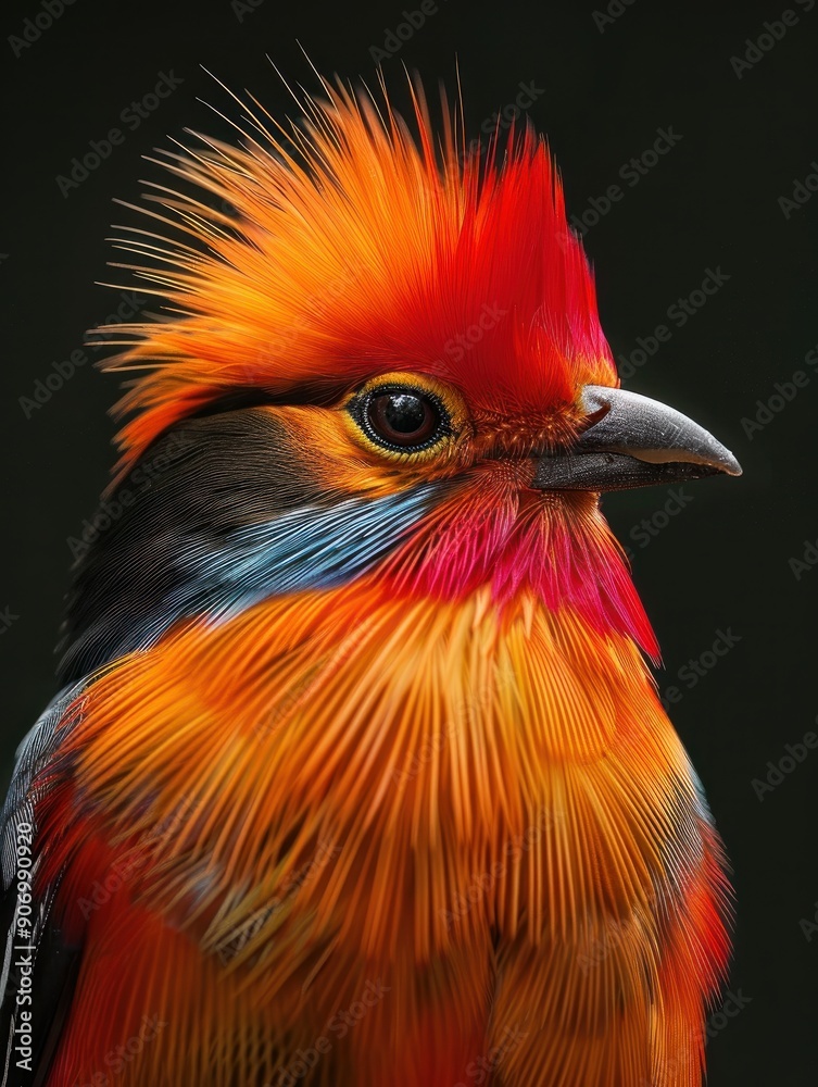Fototapeta premium Striking Close-Up of a Golden Pheasant