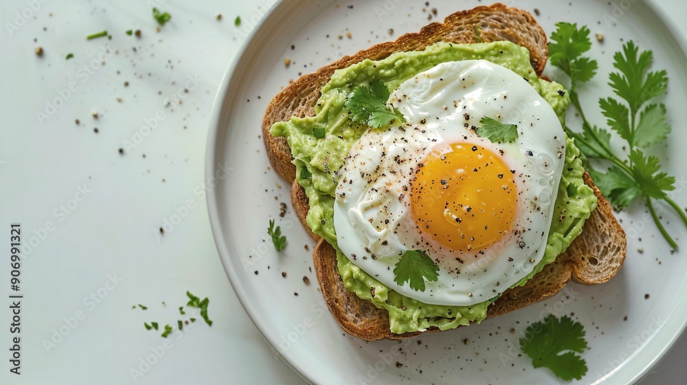 a white plate topped with an egg and avocado a white plate topped with an egg and avocado