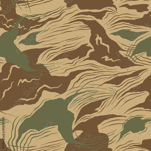 vector Brushstroke camouflage  pattern, army print