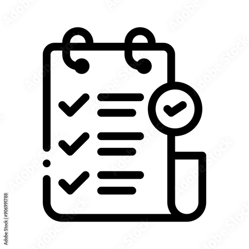 shopping list line icon