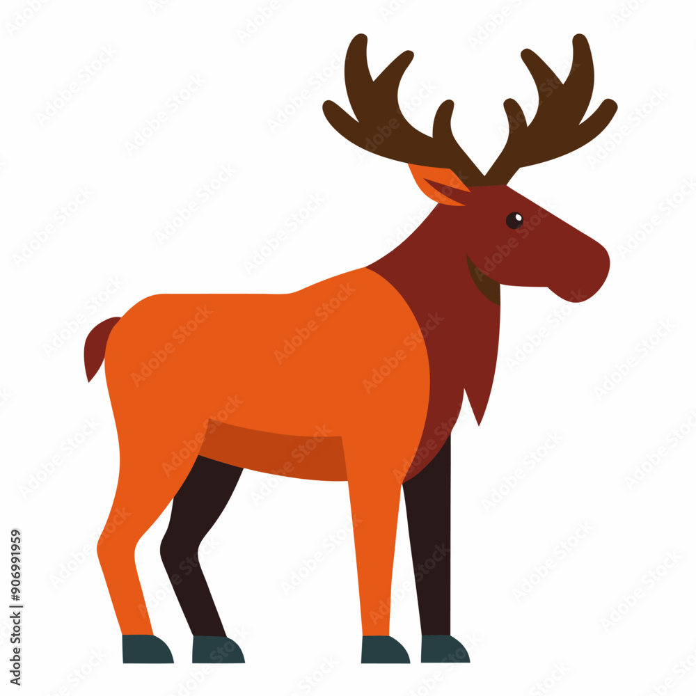 Fototapeta premium A Moose vector art illustration